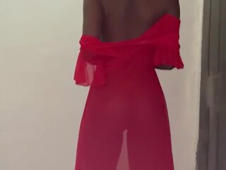 Excepcional aluna em vermelho lingerie faz striptease: grátis porcas filme 2c | xhamster