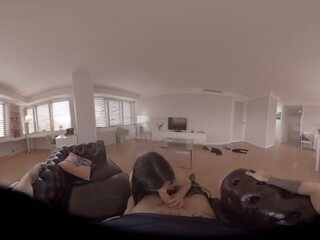 Virtual dirty film 360 first-rate brunette giving the best POV blowjob