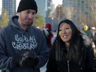 No pants subway ride challenge with asa akira and subway creatures